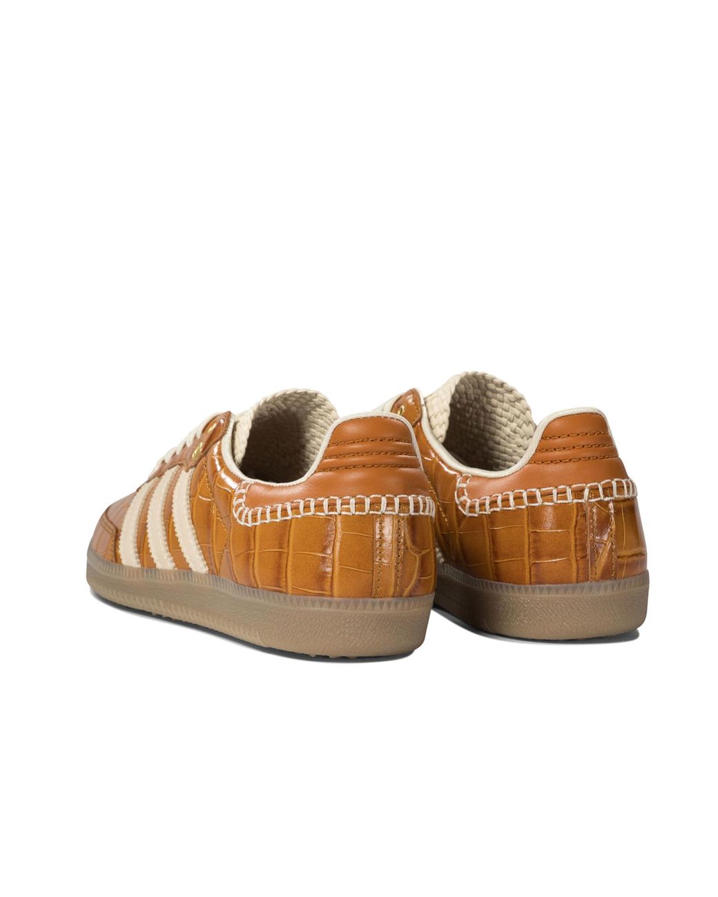 Adidas Originals Brown X Wales Bonner Samba Embossed Low-Top Sneakers for men