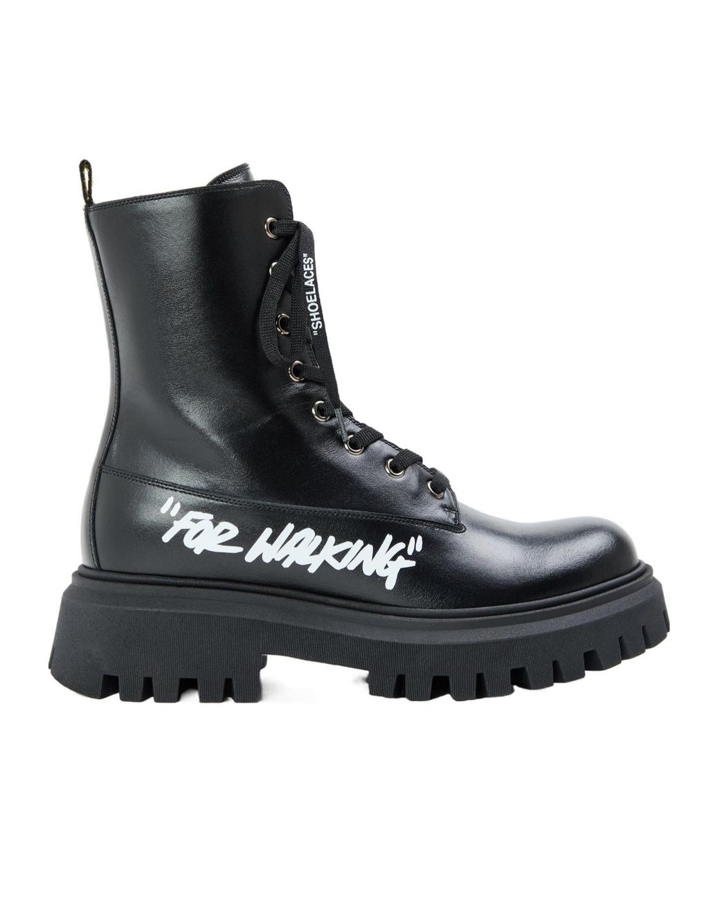 Off-White c/o Virgil Abloh Black Solid Color Ankle Boots