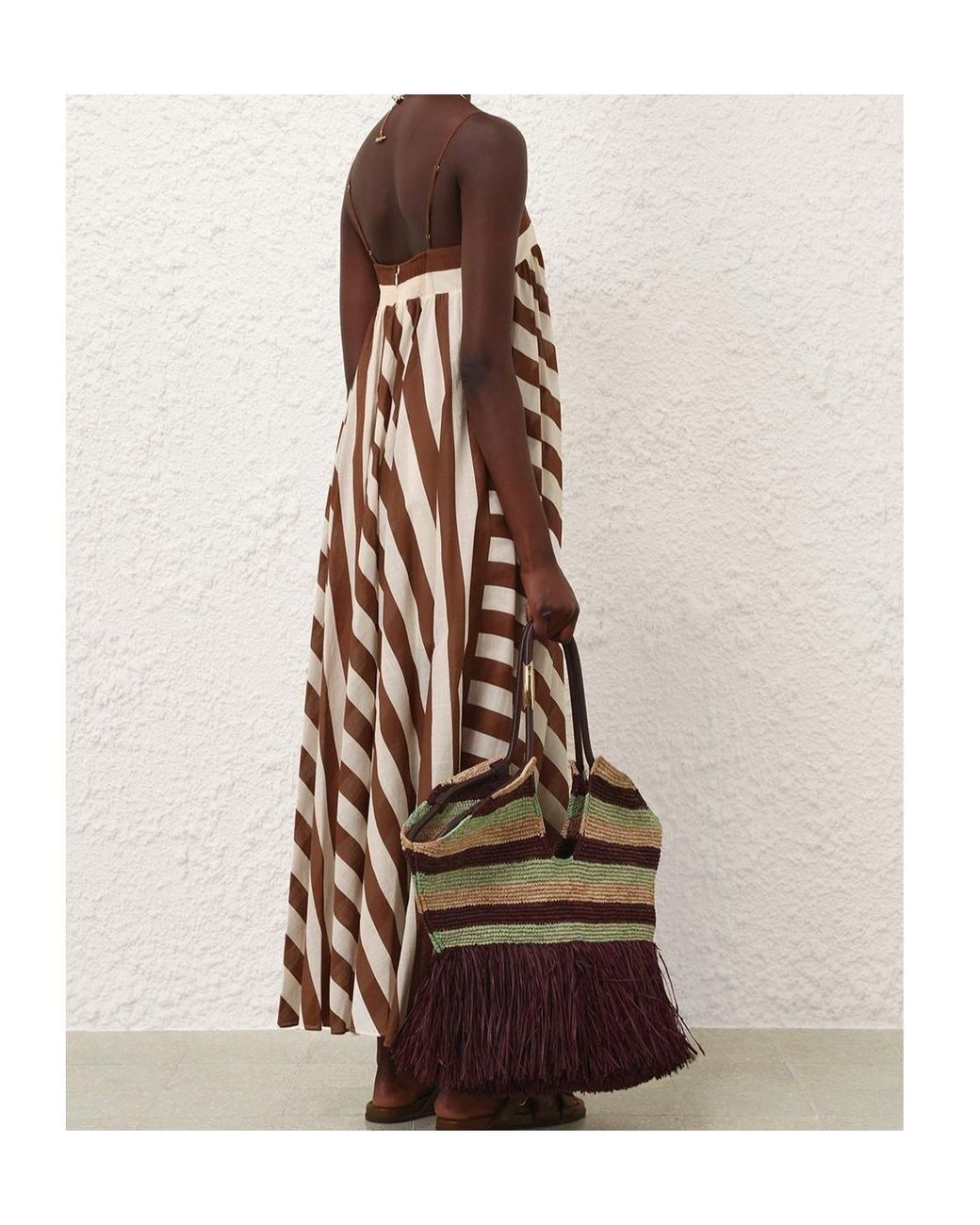 Zimmermann White Daylight Stripe Maxi Dress