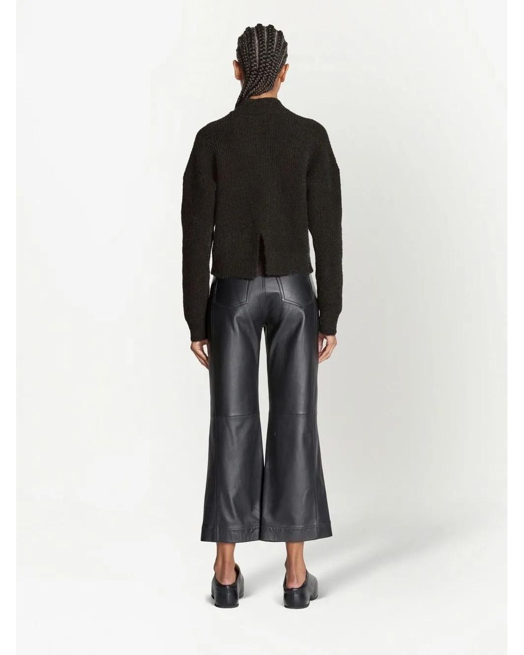 Proenza Schouler Black Fluffy Knit Cardigan