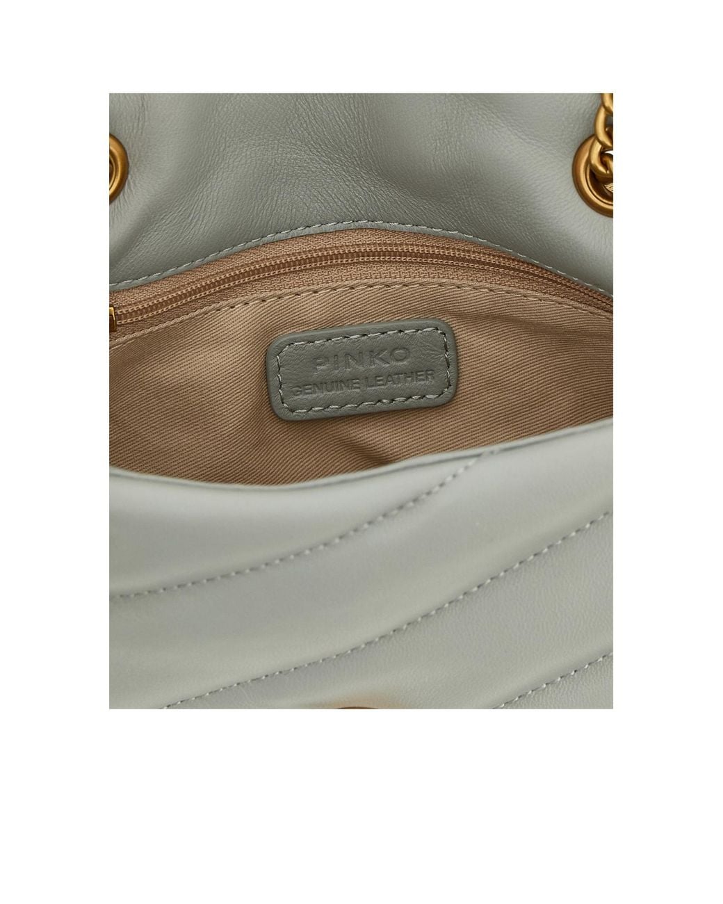 Pinko Gray Love Baby Puff Quilted Crossbody Bag