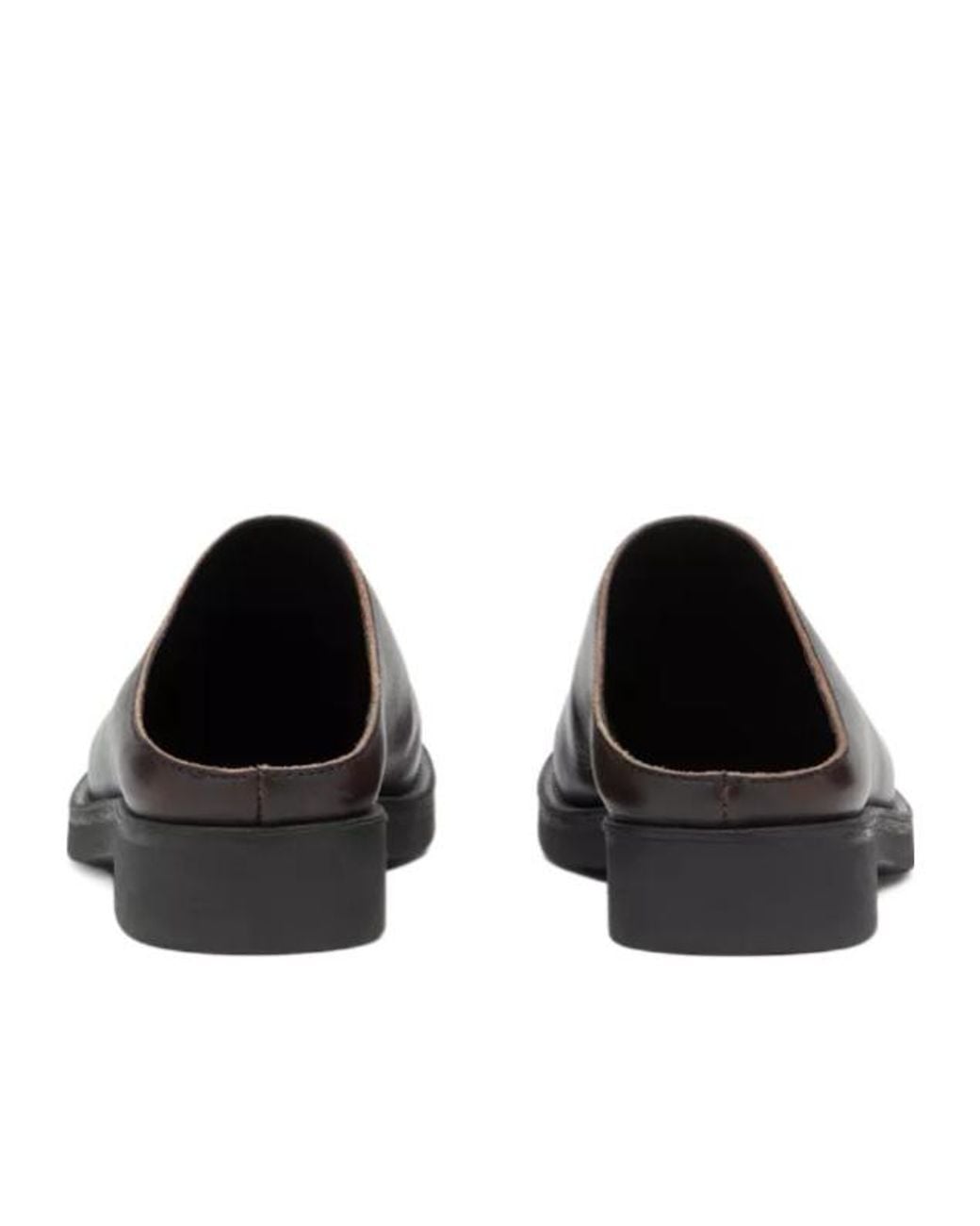 MM6 by Maison Margiela Brown Round-Toe Flat Mules