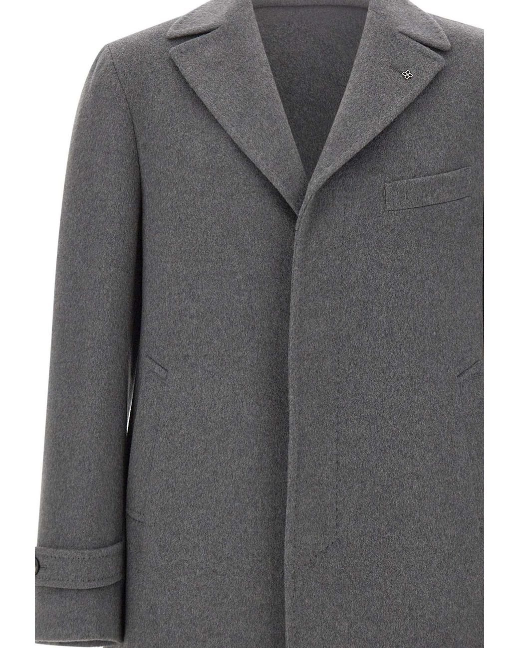 Tagliatore Gray Thomas Single-Breasted Coat for men