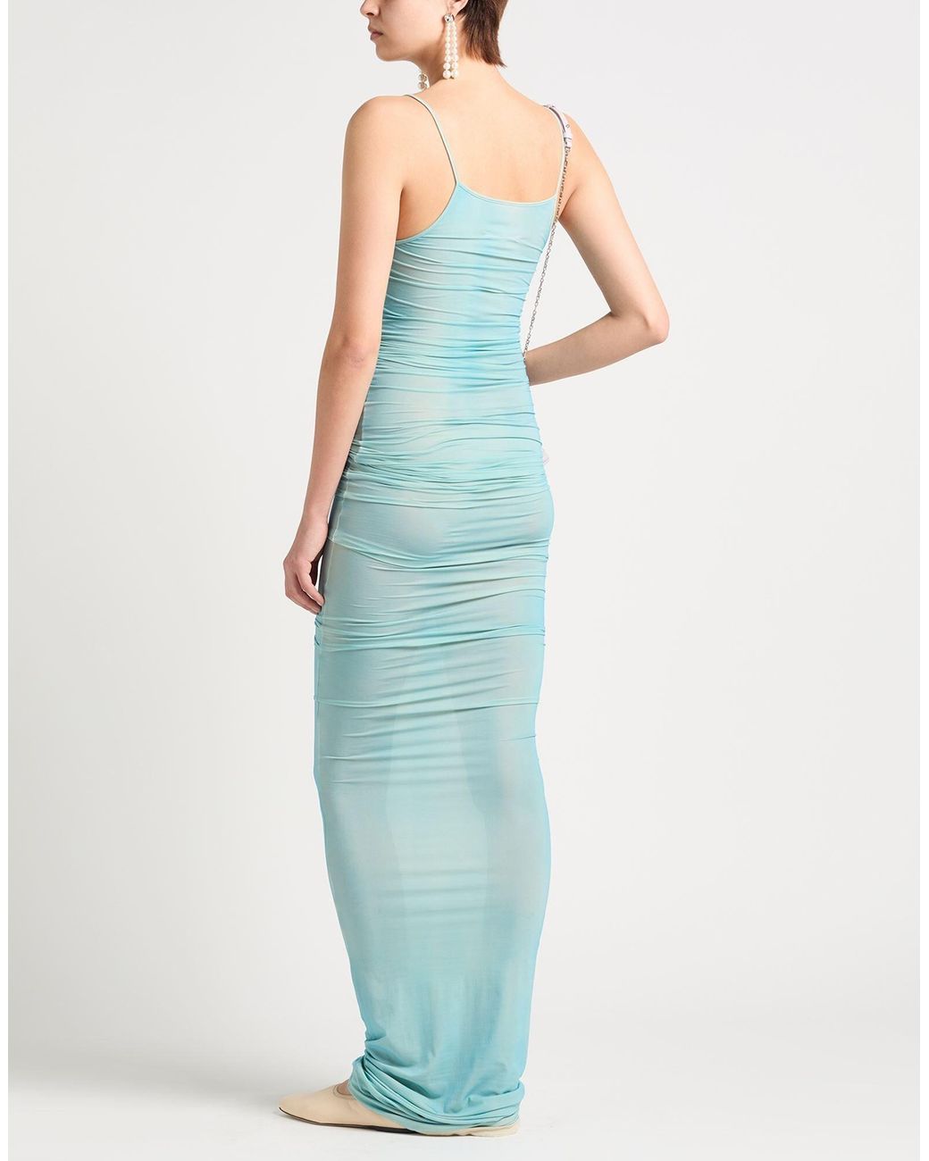 MM6 by Maison Margiela Blue Minimal Fitted Dress