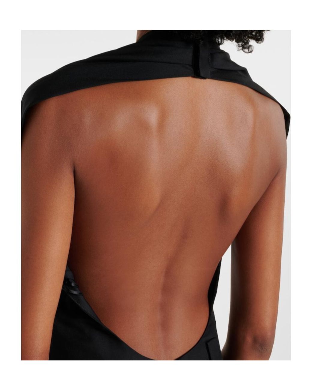 Coperni Black Halterneck Virgin Wool Jumpsuit