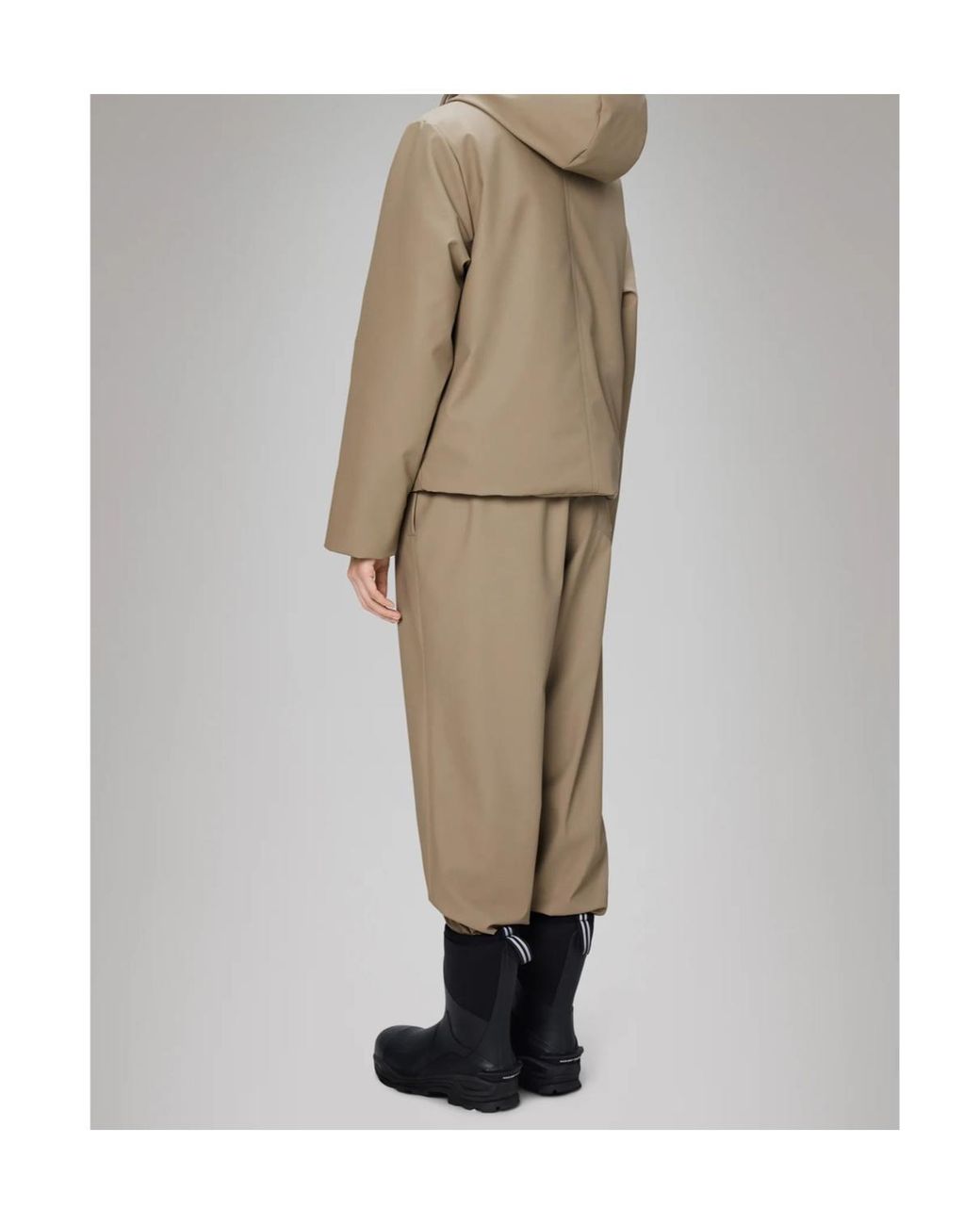 Rains Natural Long-Sleeved Snap-Button Cotton Jacket
