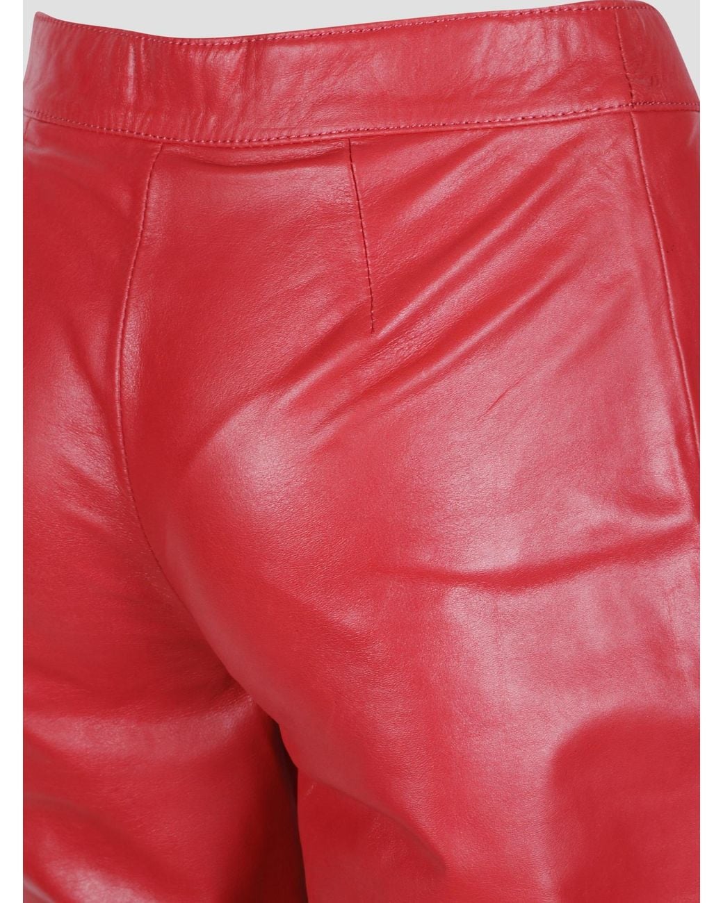 Frankie Shop Red Jessa Leather Trousers