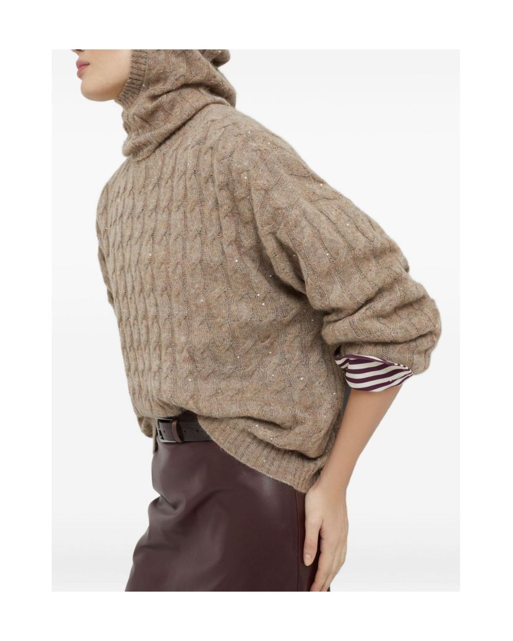 Brunello Cucinelli Brown Long Sleeve Sweater