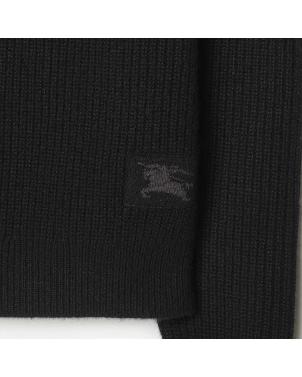 Burberry Black Half-Zip Knitted Sweater for men