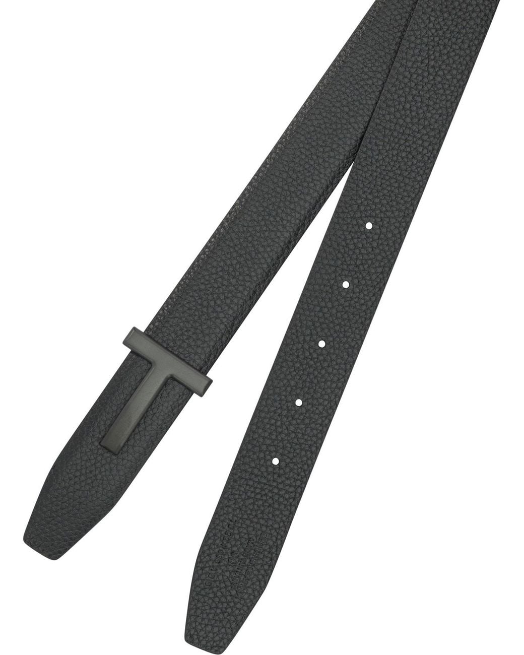 Tom Ford White Logo-Buckle Leather Belt for men