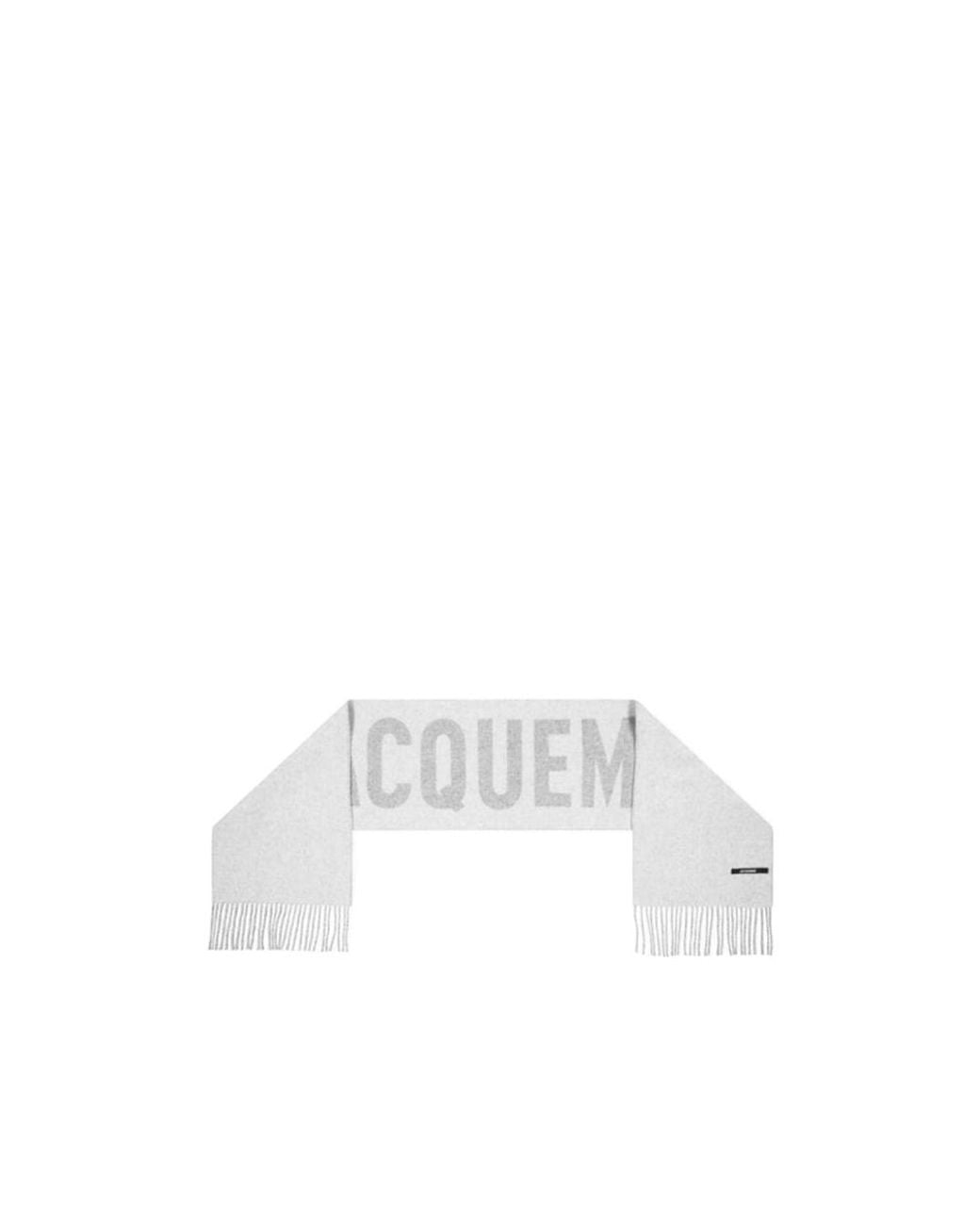 Jacquemus White Logo Scarf