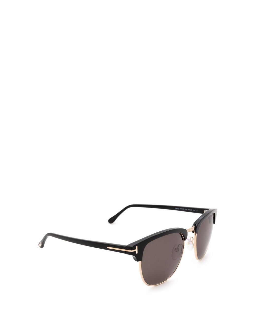 Tom Ford Black Eyewear Henry Round Frame Sunglasses for men