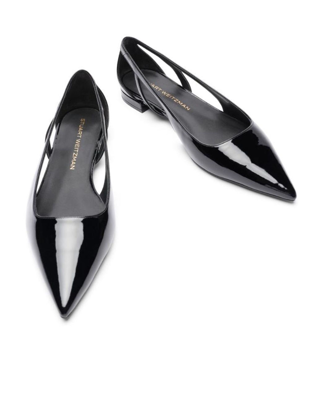 Stuart Weitzman Black Stuart Power Cutout Flat