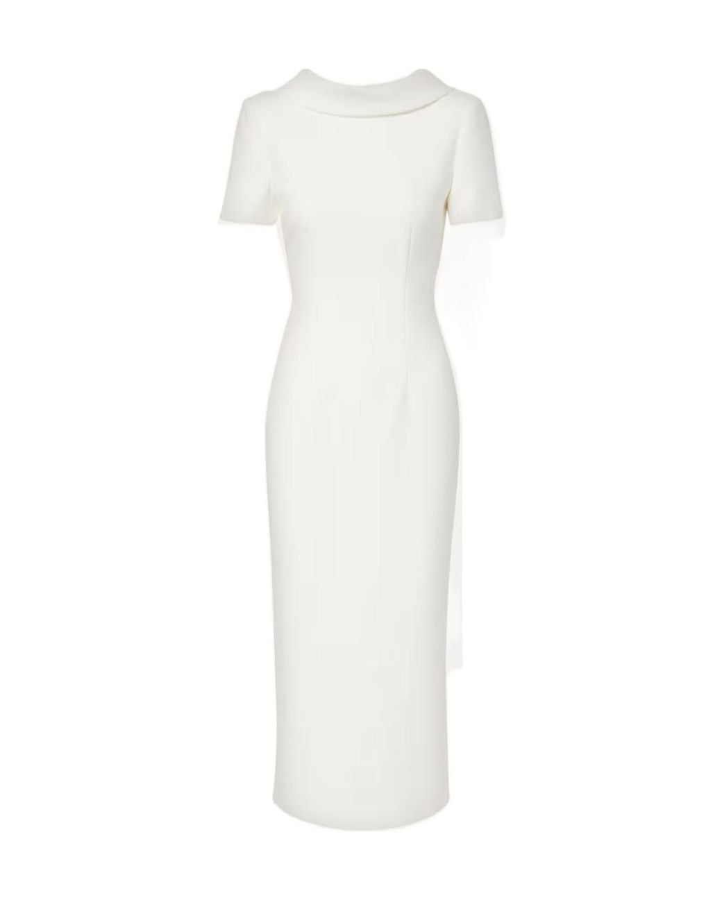 Roland Mouret White Crêpe Cocktail Dress