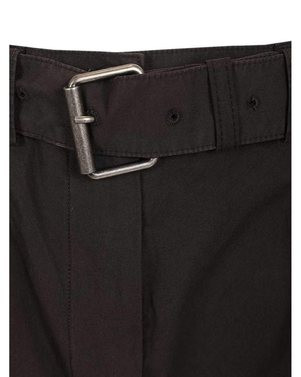 Dries Van Noten Black Peaches Pleated Bermuda Pants