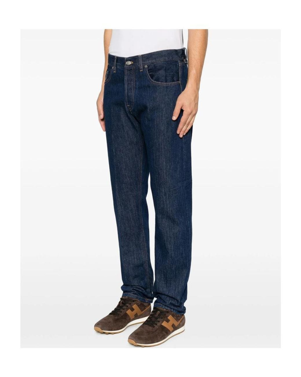 Dondup Blue Belt Loops Jeans for men