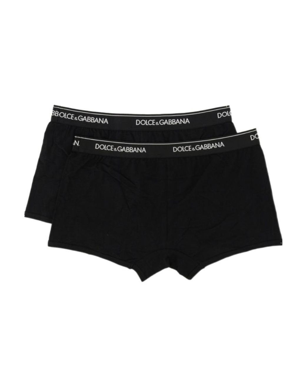 Dolce & Gabbana Black Set Of Two Logo Waistband Boxers for men