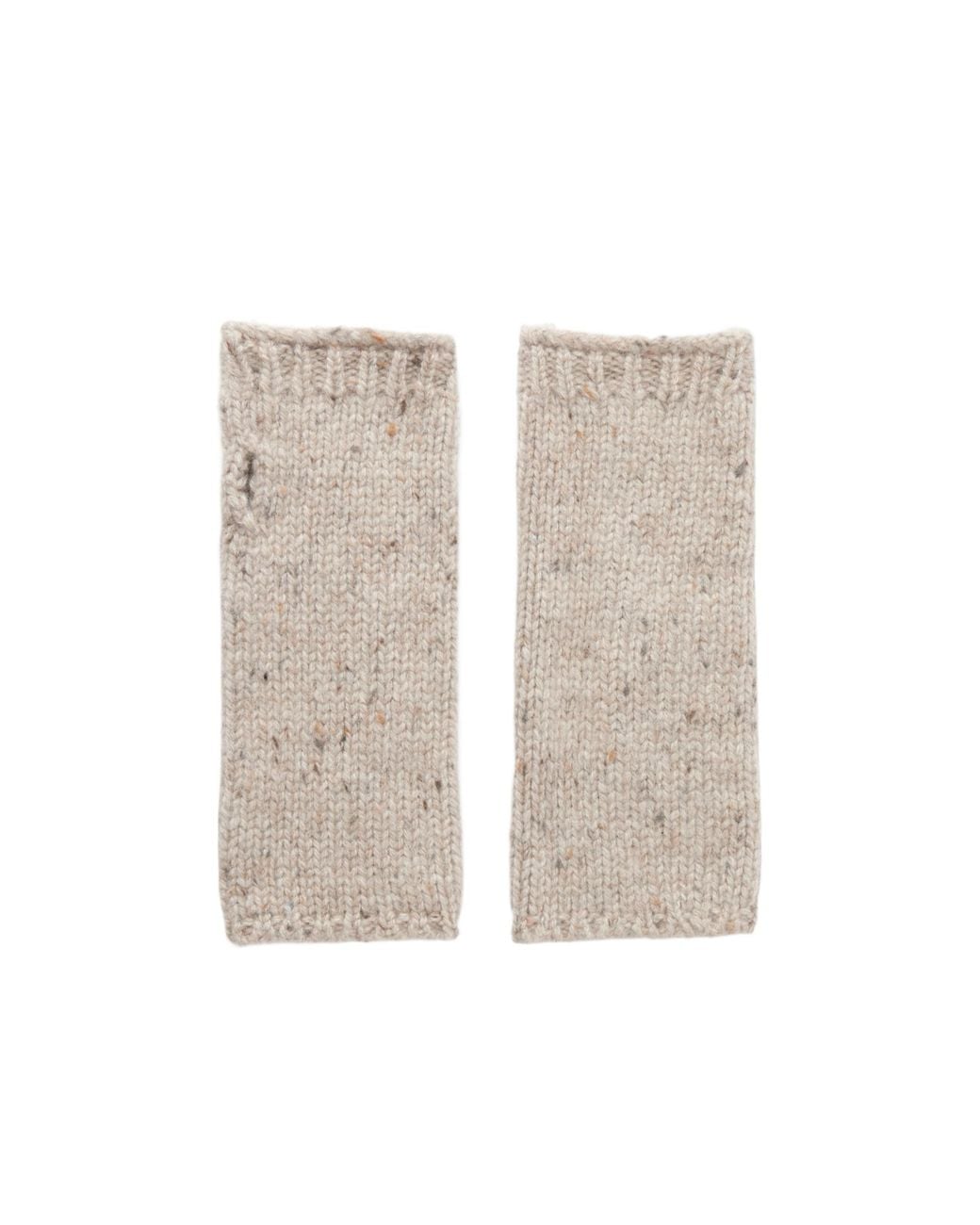 Johnstons White Simple Fingerless Gloves