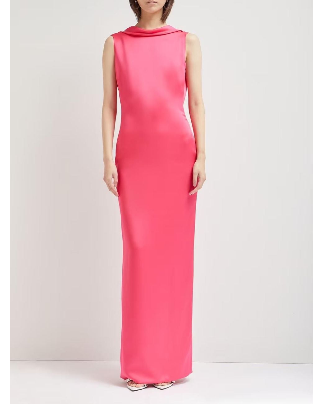 Versace Red Backless Mid-Length Dress