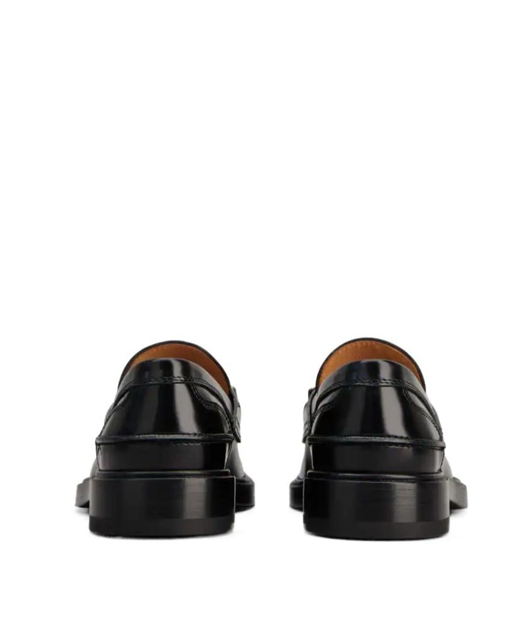 Tod's Black Logo-Plaque Round Toe Loafers