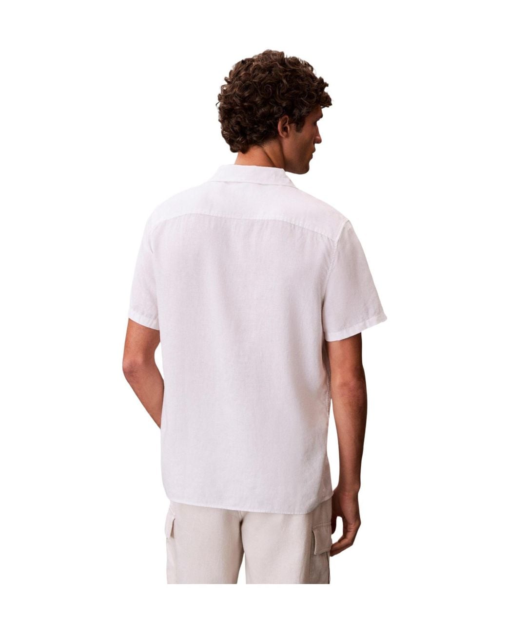 Calvin Klein White Solidcolor Shortsleeve Shirt for men