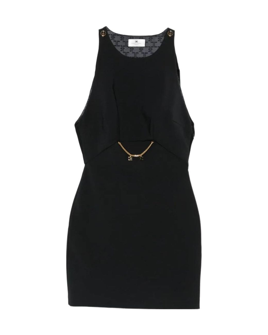 Elisabetta Franchi Black Midi Dress