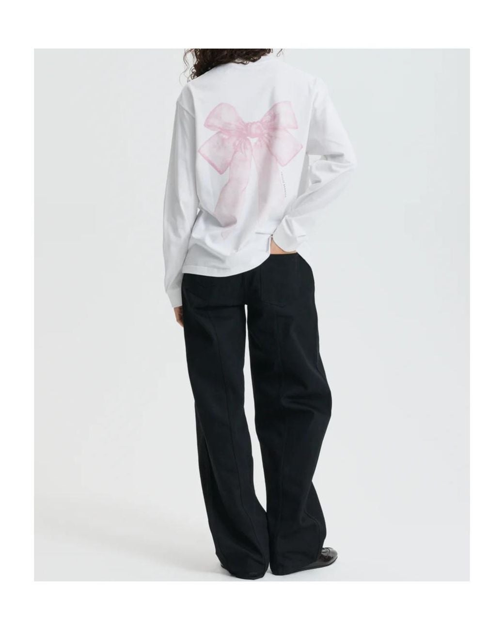 CECILIE BAHNSEN White Cblily Bow Printed T-Shirt