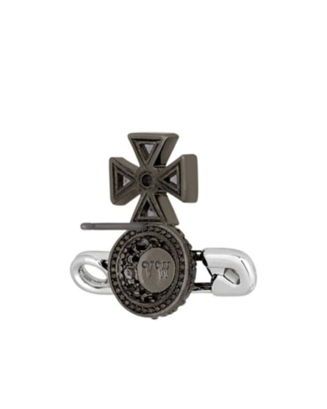 Vivienne Westwood White Hectorina Single Stud Earring for men