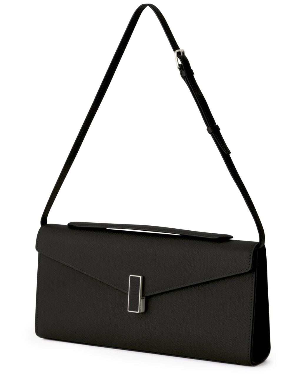 Valextra Black Goldchain Clutch