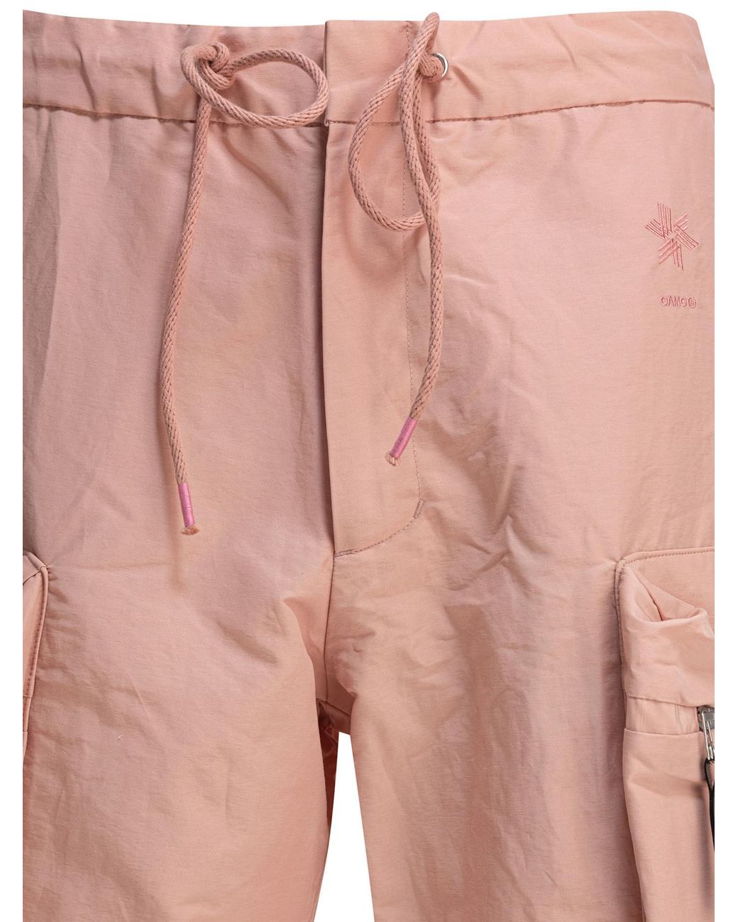 Goldwin Pink Cargo Shorts for men
