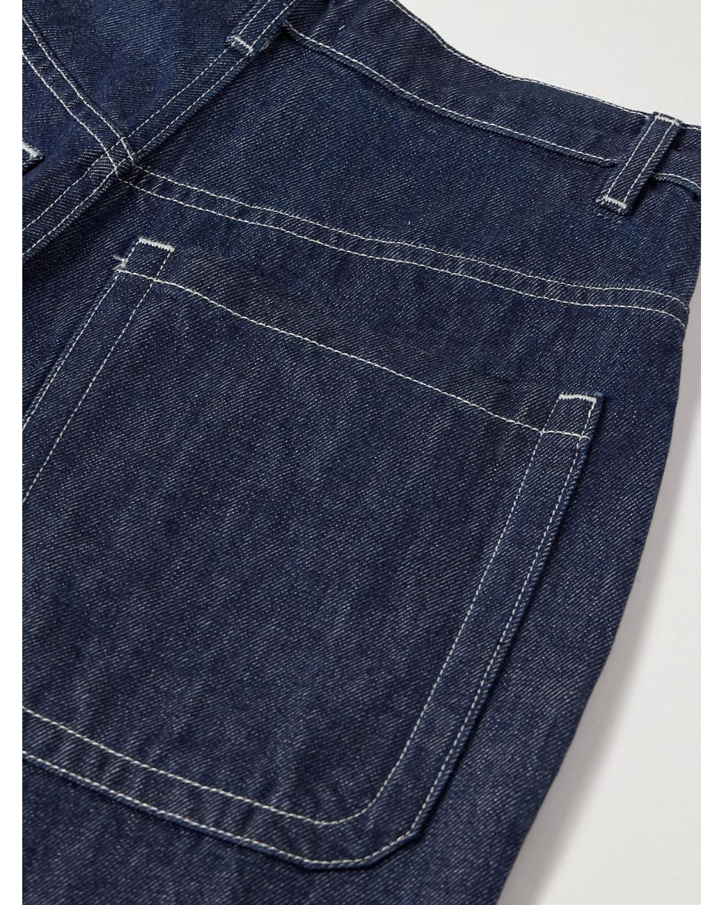 FRAME Blue High-Waisted Wide-Leg Jeans