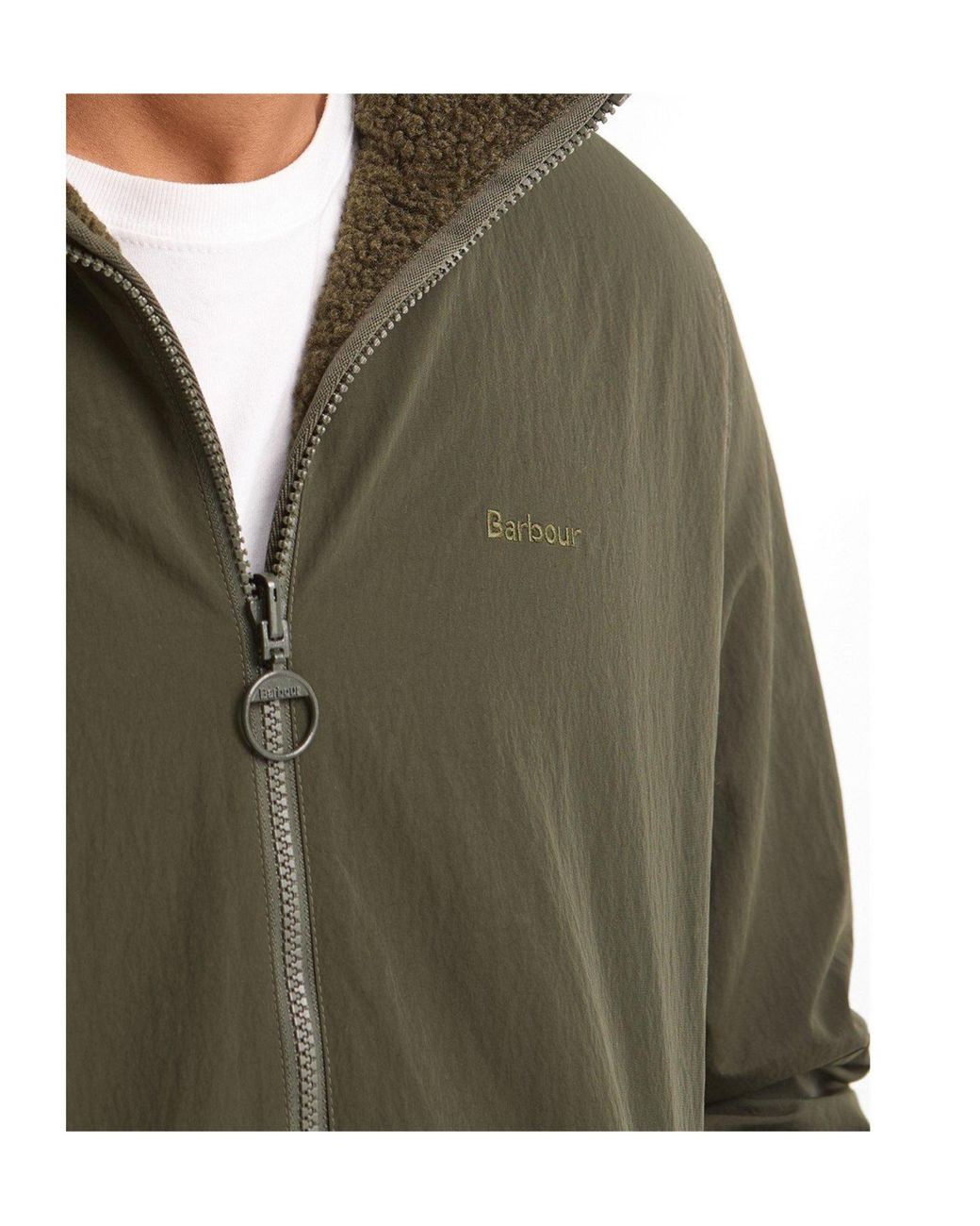 Barbour Green Reversible Fleece Jacket for men