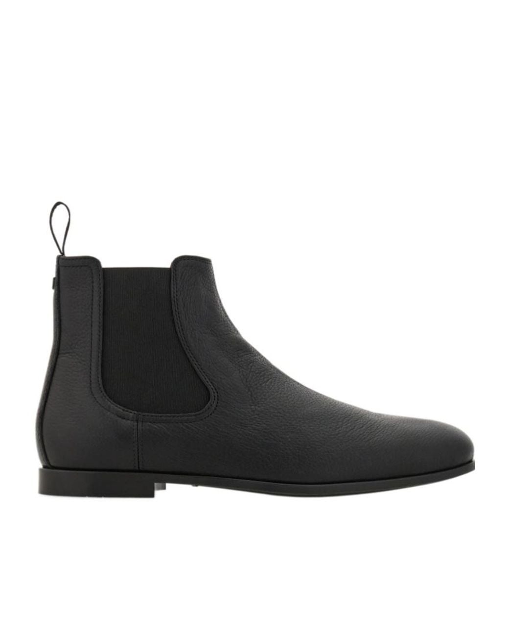 Ferragamo Black Sterling Elastic Side-Panel Ankle Boots for men