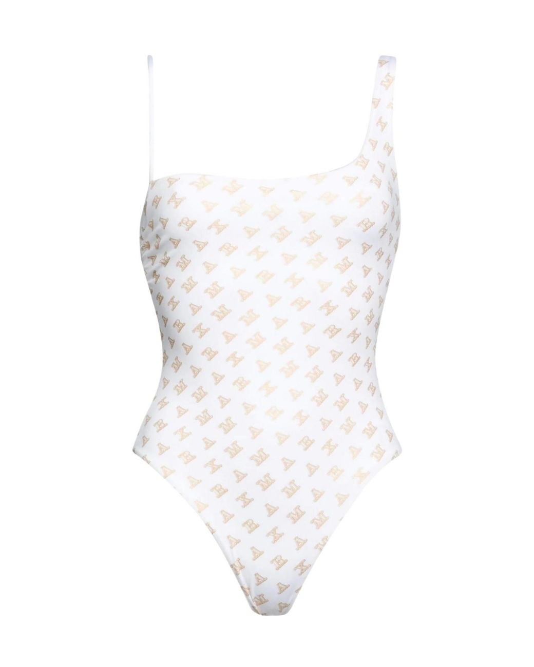Max Mara White Solid Color One-Piece Swimsuits