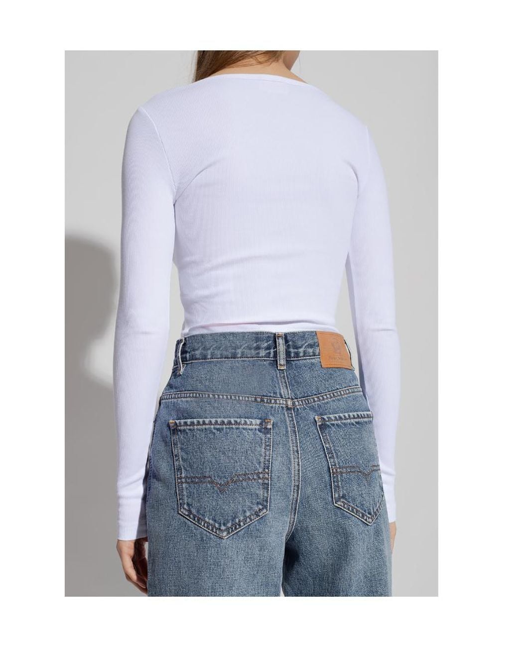 DIESEL White 'T-Ballet-D'T-Shirt