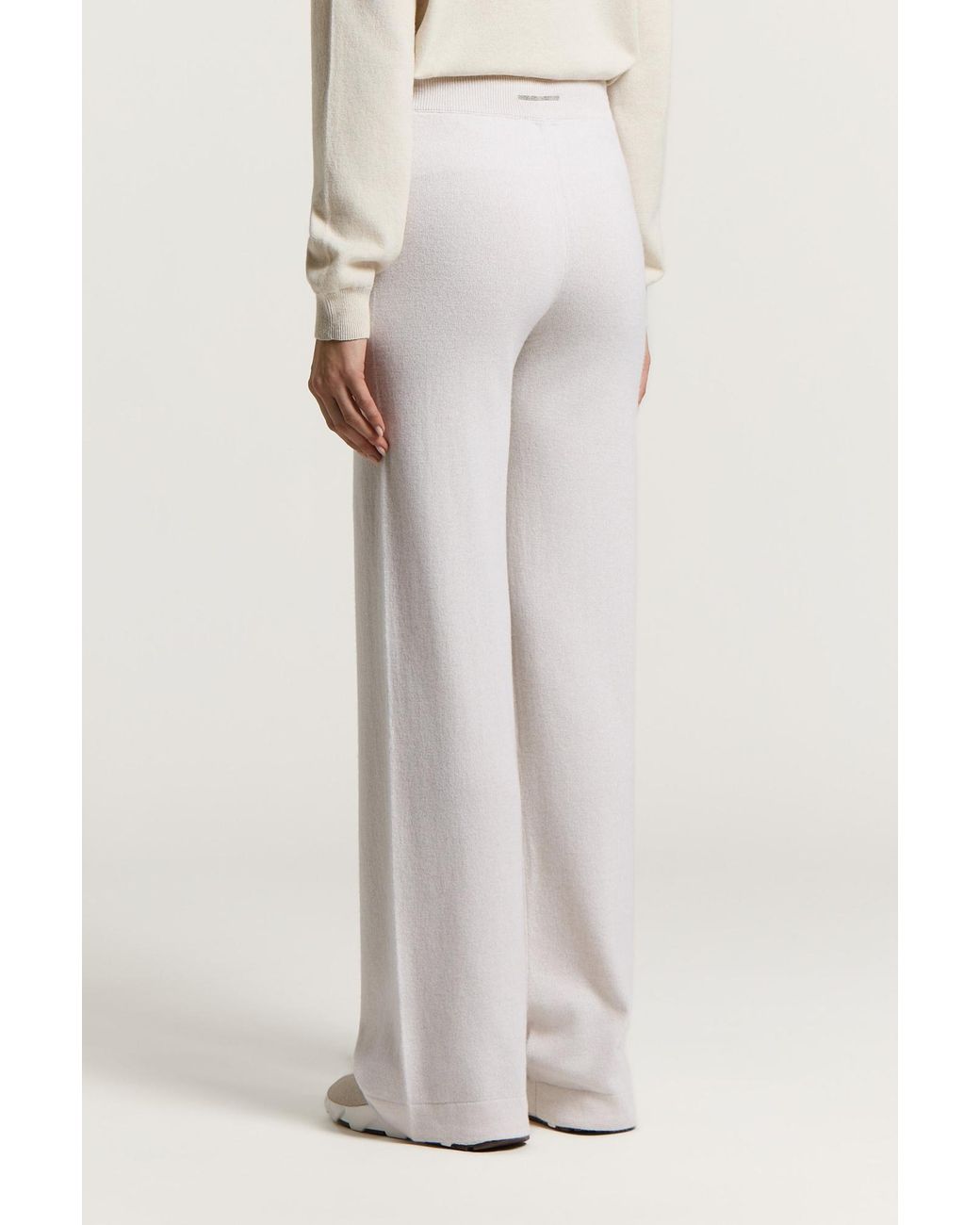 Peserico Gray Drawstring Knitted Trousers