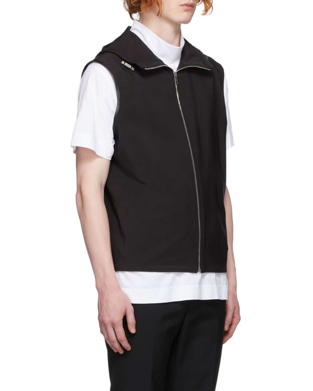 Givenchy Black Removable Layered Hooded Jacket for men