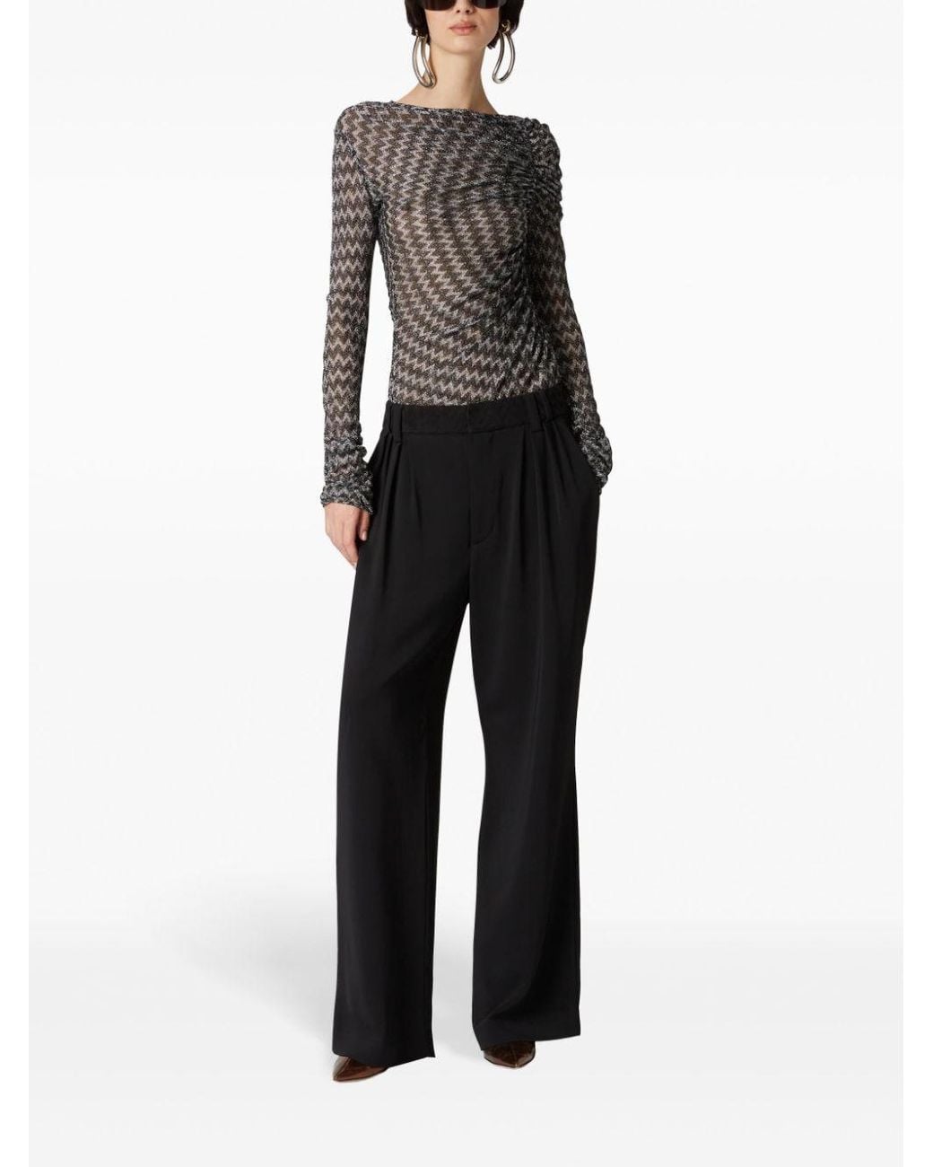 Missoni Black Dart-Detailing Trousers