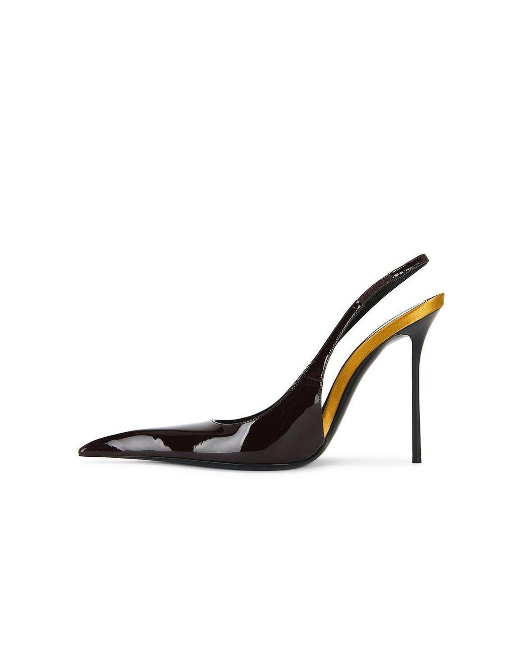 Saint Laurent Black Amalia Slingback Pump