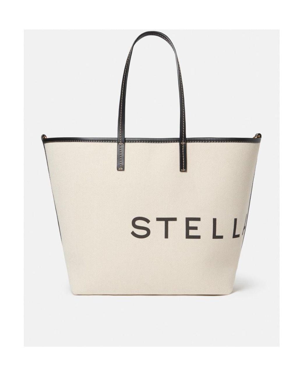 Stella McCartney Natural Logo Printed Tote Bag
