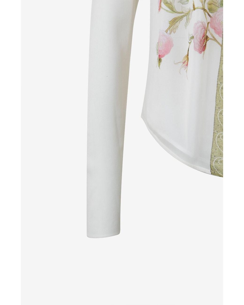 Giambattista Valli White Floral Print Shirt
