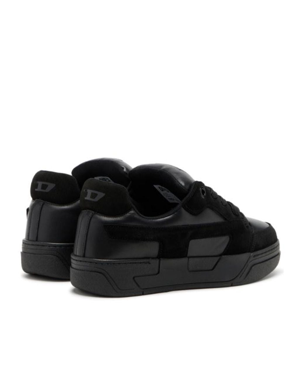 DIESEL Black D-Ollie-Monochrome Sneakers for men