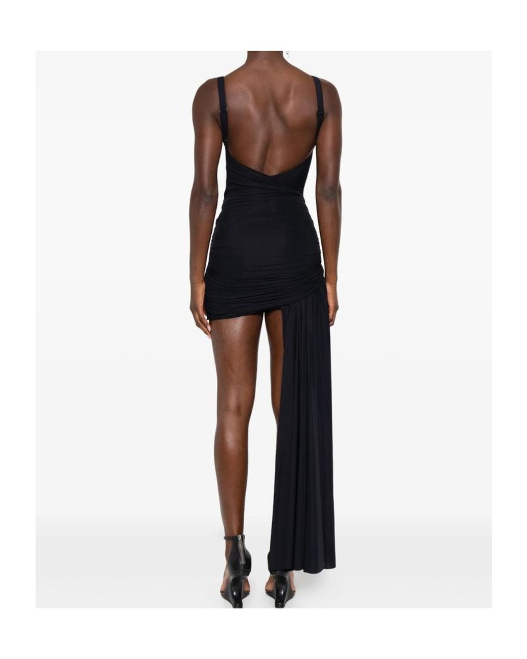 Balenciaga Black Draped Dress By
