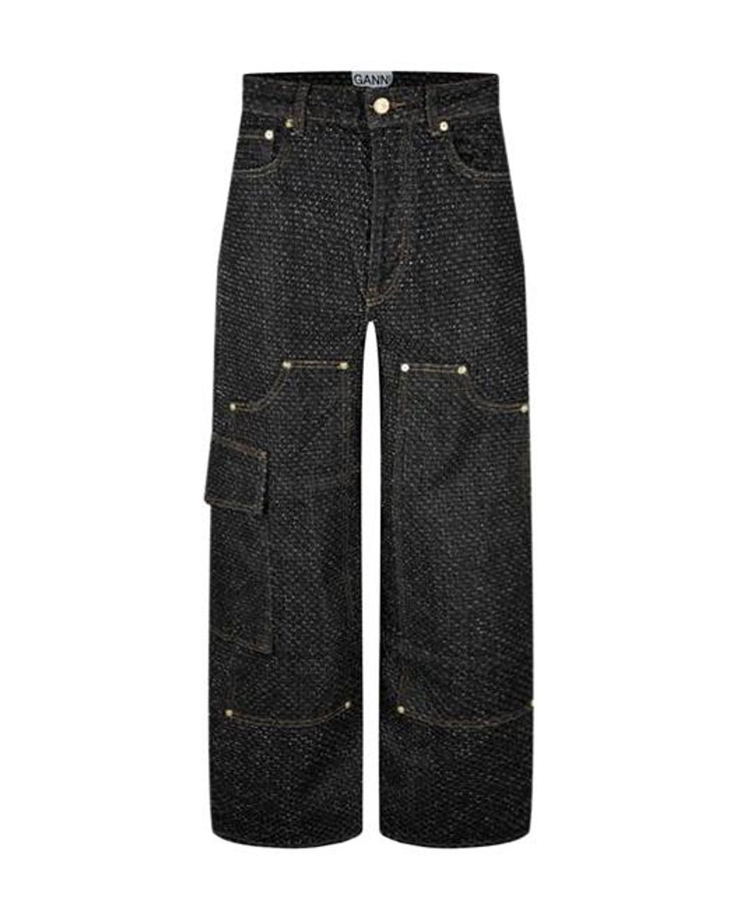 Ganni Black Belt Loops Slacks