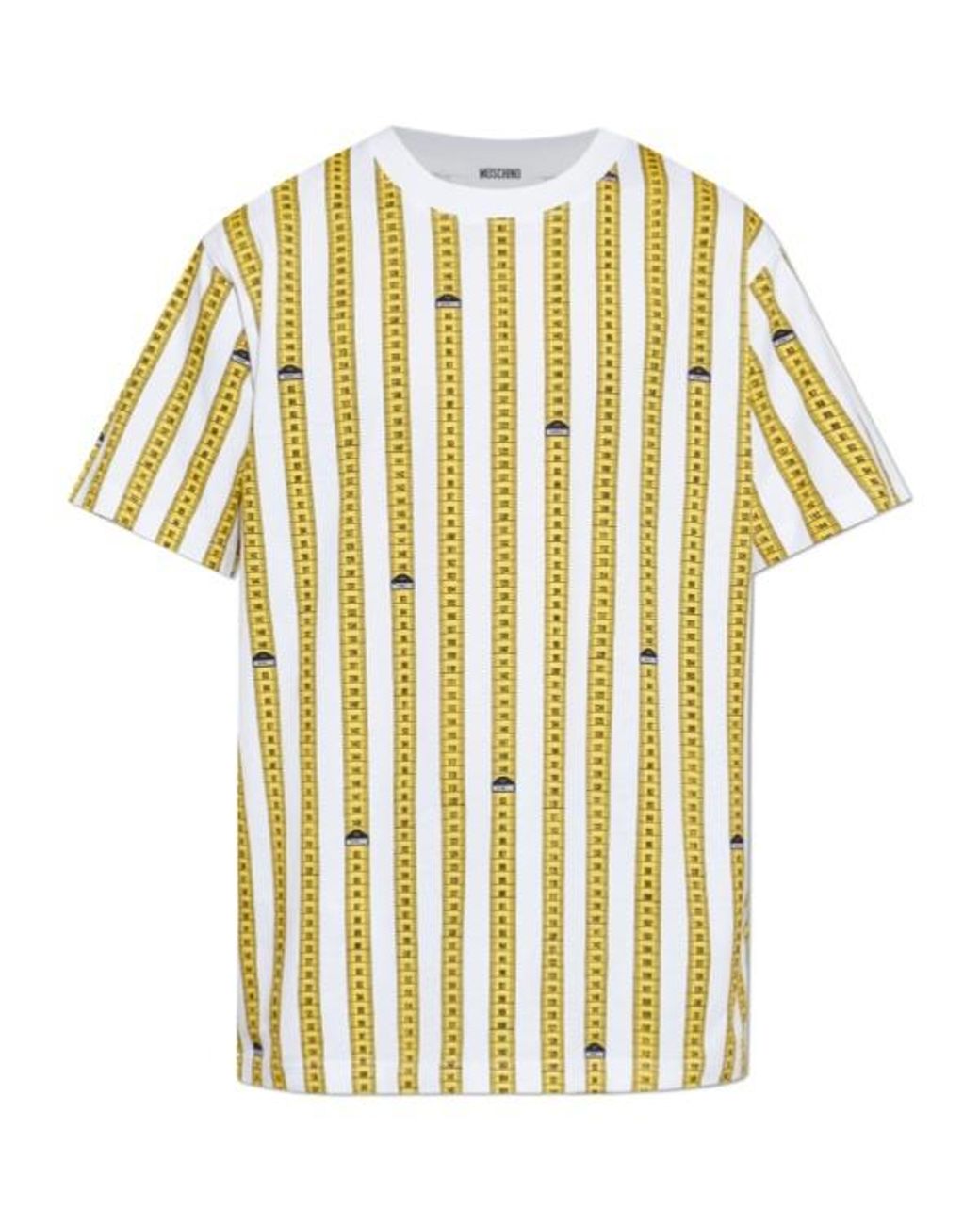 Moschino White Printed Short-Sleeved T-Shirt for men