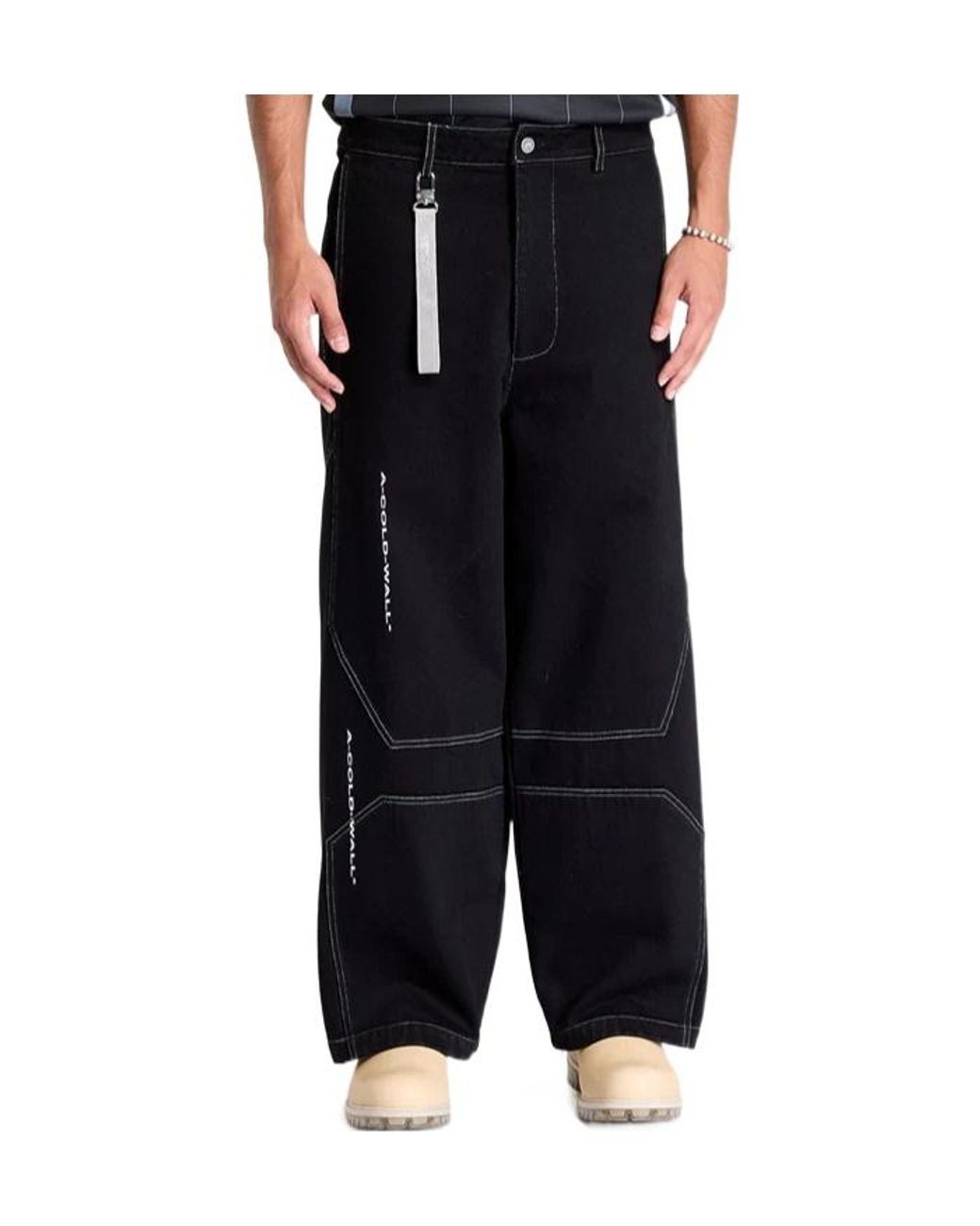 A_COLD_WALL* Black Belt-Loop Denim Trousers for men