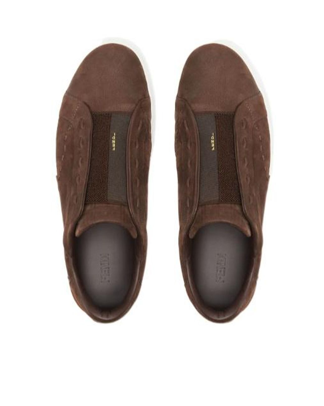 Fendi Brown City Slip-On Trainers for men