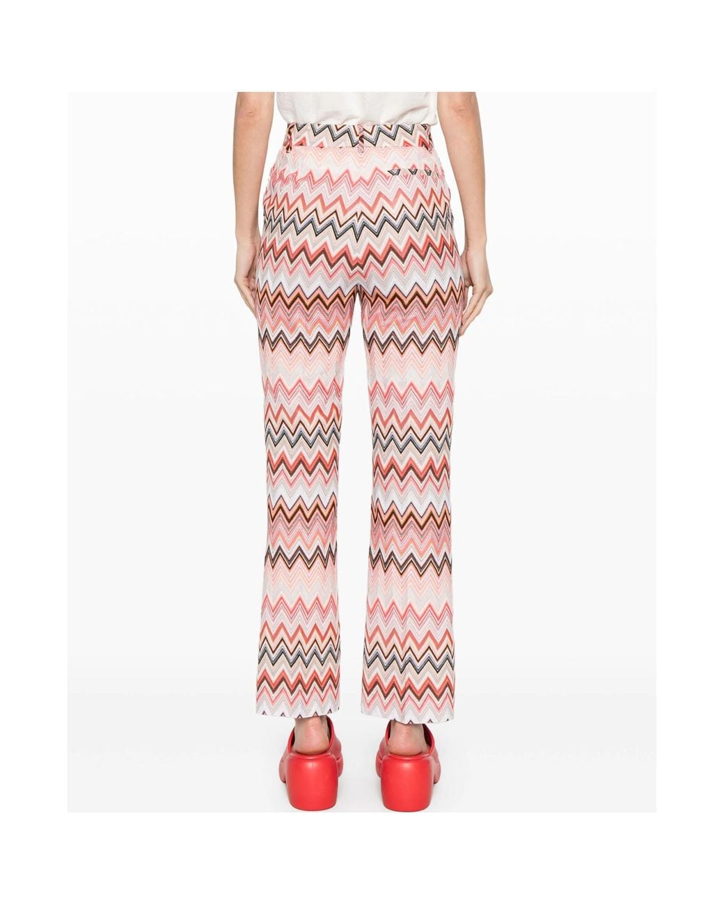 Missoni Pink Zigzag Patterned Trousers