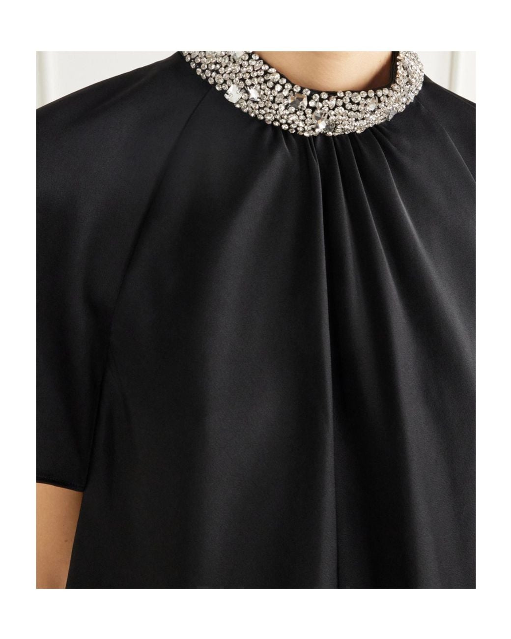Jonathan Simkhai Black Loreta Crystal-Embellished Top