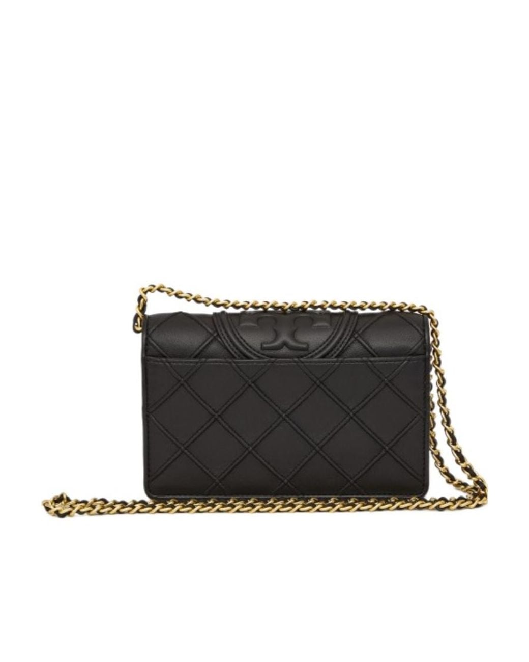 Tory Burch Black Fleming Soft Chain-Linked Wallet